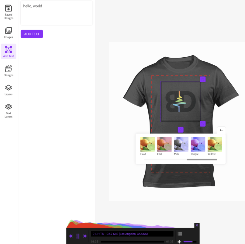 custom designed t-shirt